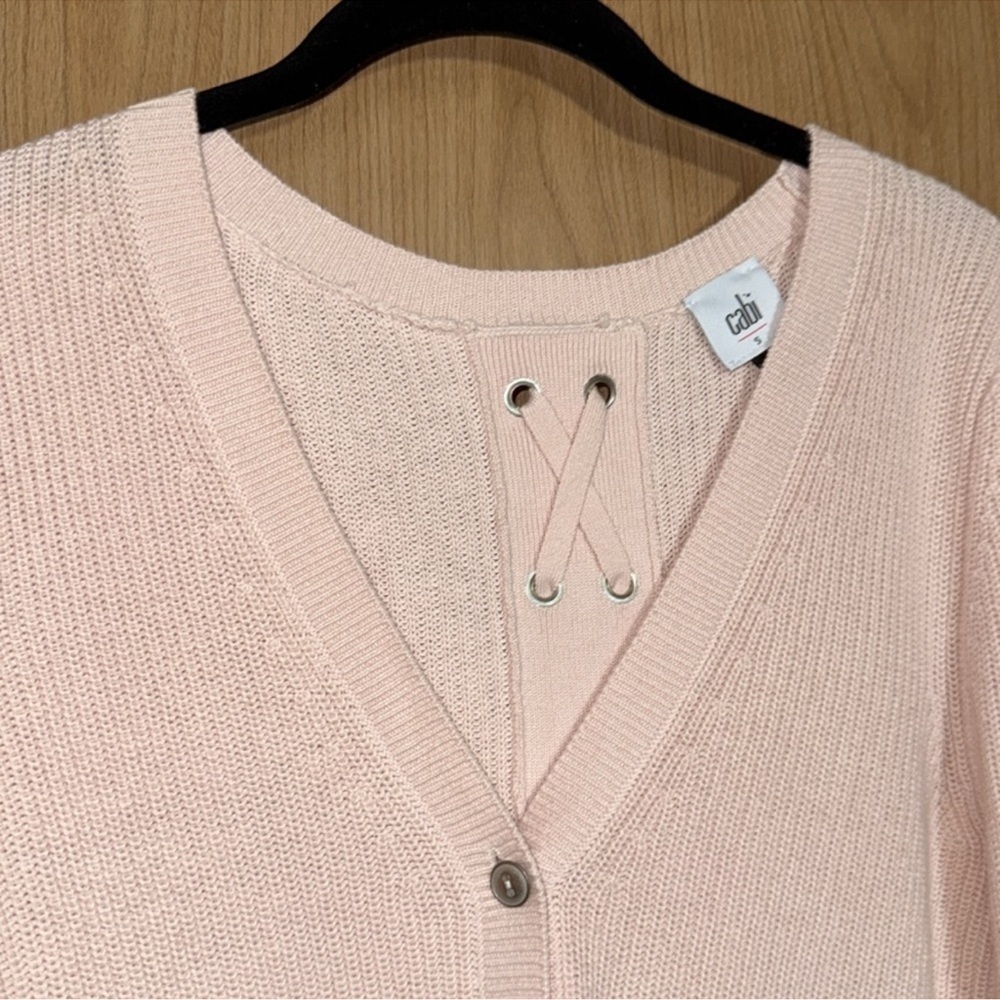 CAbi Eliza #3357 Cardigan Women's Pink V-Neck Cardigan Sweater small - Picture 4 of 7